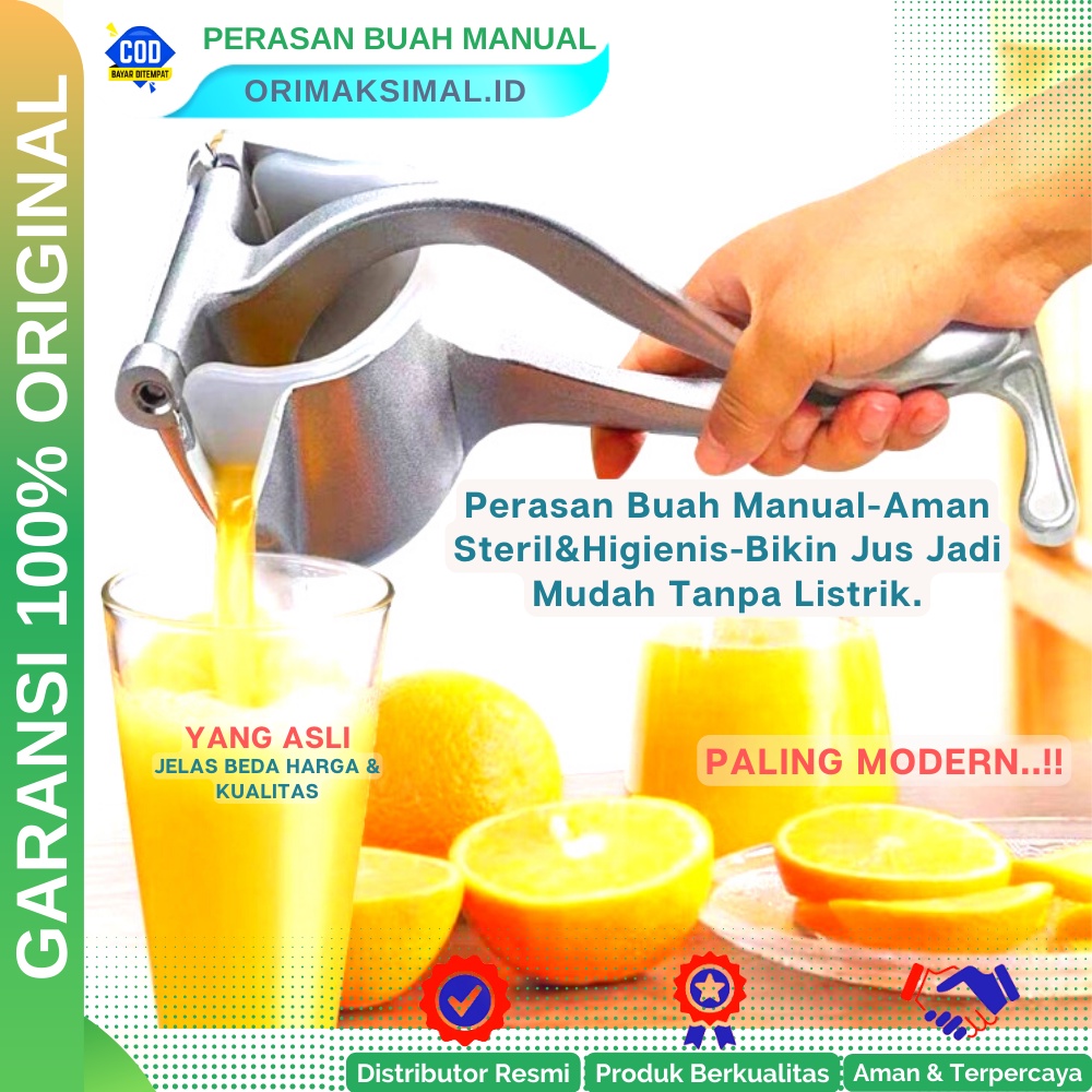Alat Perasan Pemeras Jeruk Stainless Alat Bikin Jus Buah Manual Jeruk Nipis Lemon Stainless Hand Jui