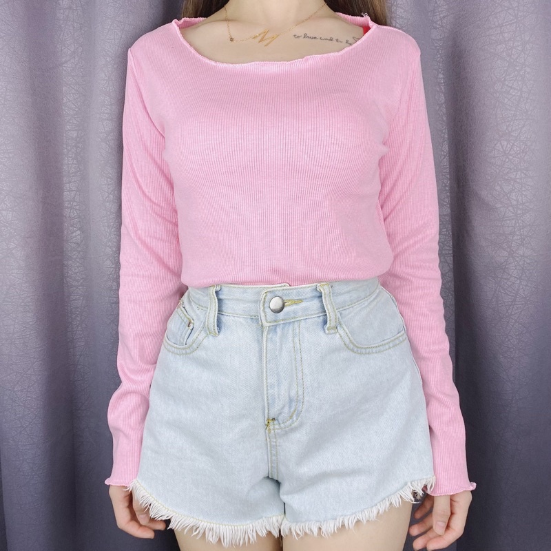 KNIT ATASAN WANITA / BASIC CROPTOP KNIT NECI / VIMEL COLLECTION