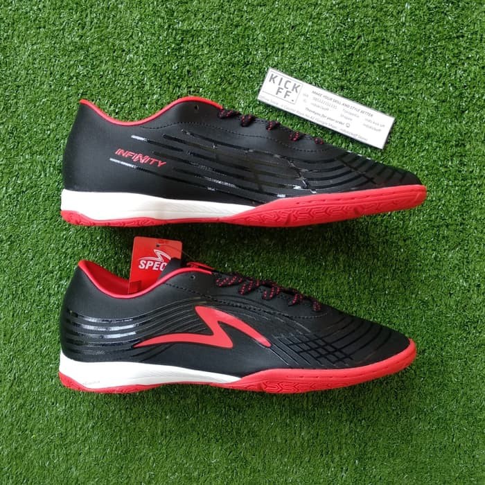 Specs Accelerator Infinity 19 IN (Sepatu Futsal) - Black/Red