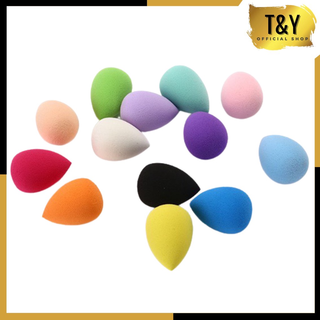 T&amp;Y Beauty Blender Tear Drop Egg Spons Make Up colorfull Sponge Telur Alat Kosmetik Spons Telor