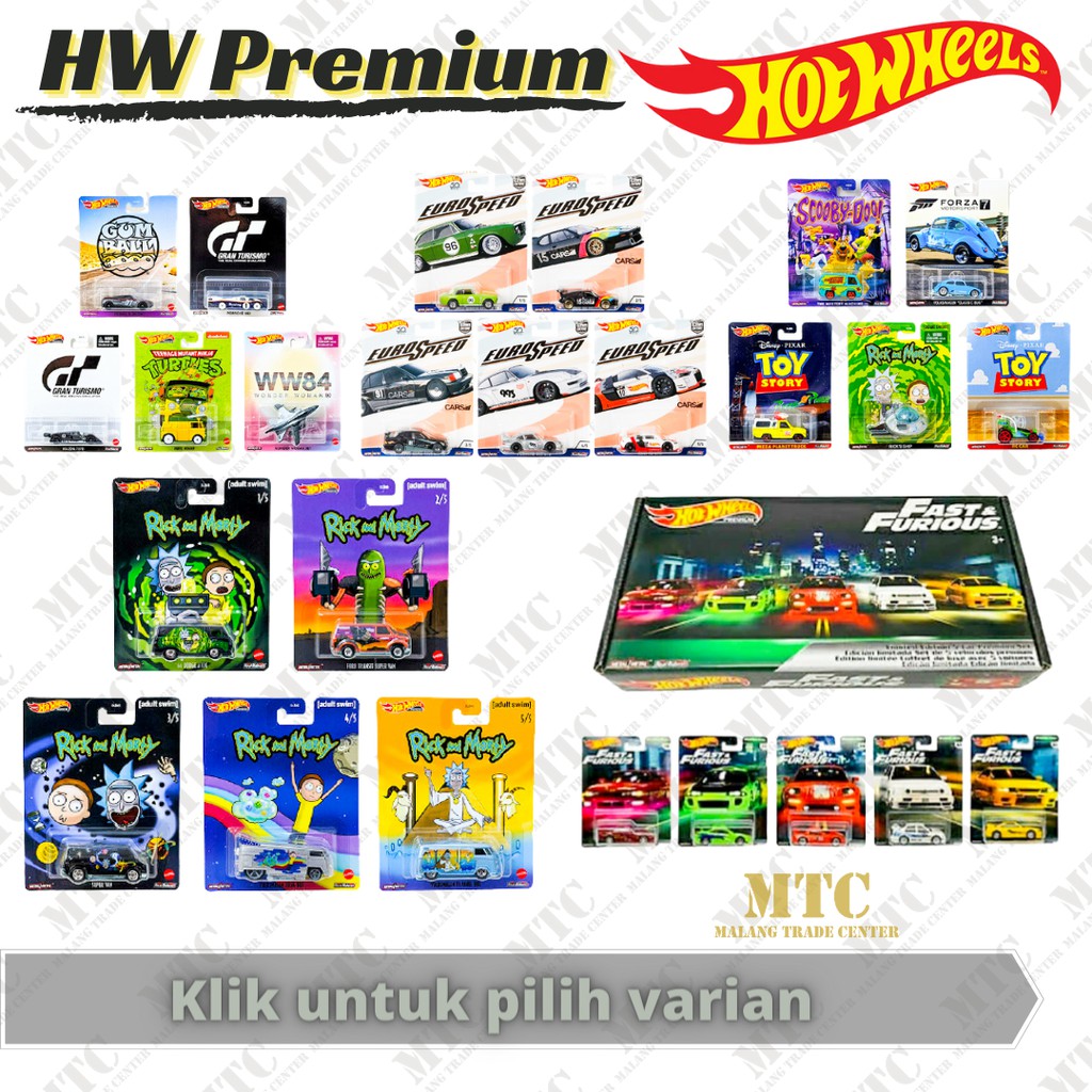 HOT WHEELS PREMIUM FULL SET ALL SERIES - Original Fast - Rick Morty - Gum Ball - Gran Turismo