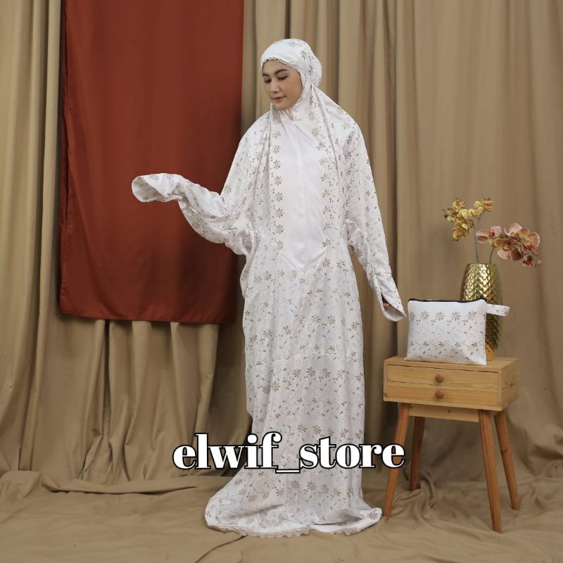 Mukena Terusan Sutra Paris Milo Dewasa Jumbo