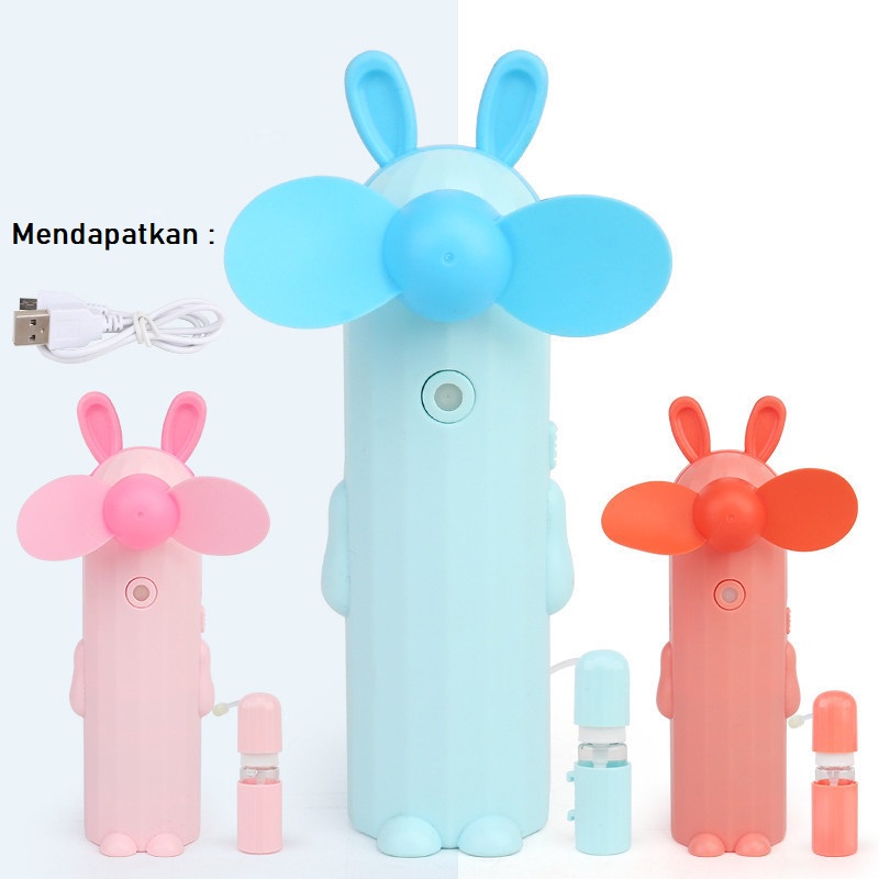 PGOODS - Kipas Angin Mini 2 In 1 Humidifier Kipas Angin Portable Spray