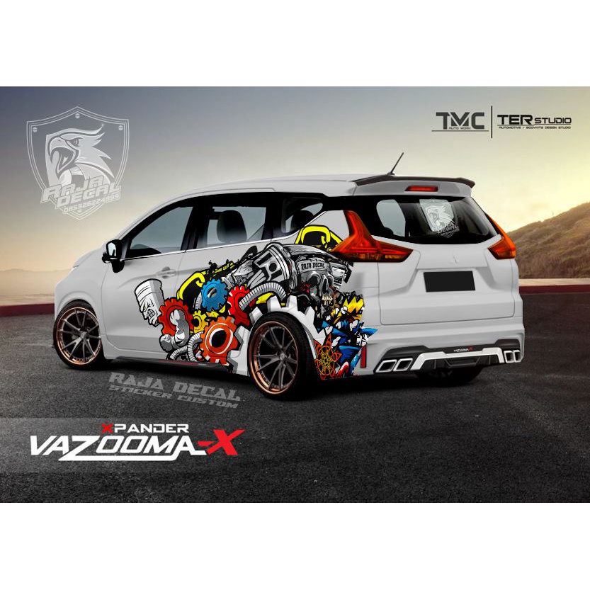 Decal Sticker Striping Mobil Mitsubishi Xpander Custom Disain Racing