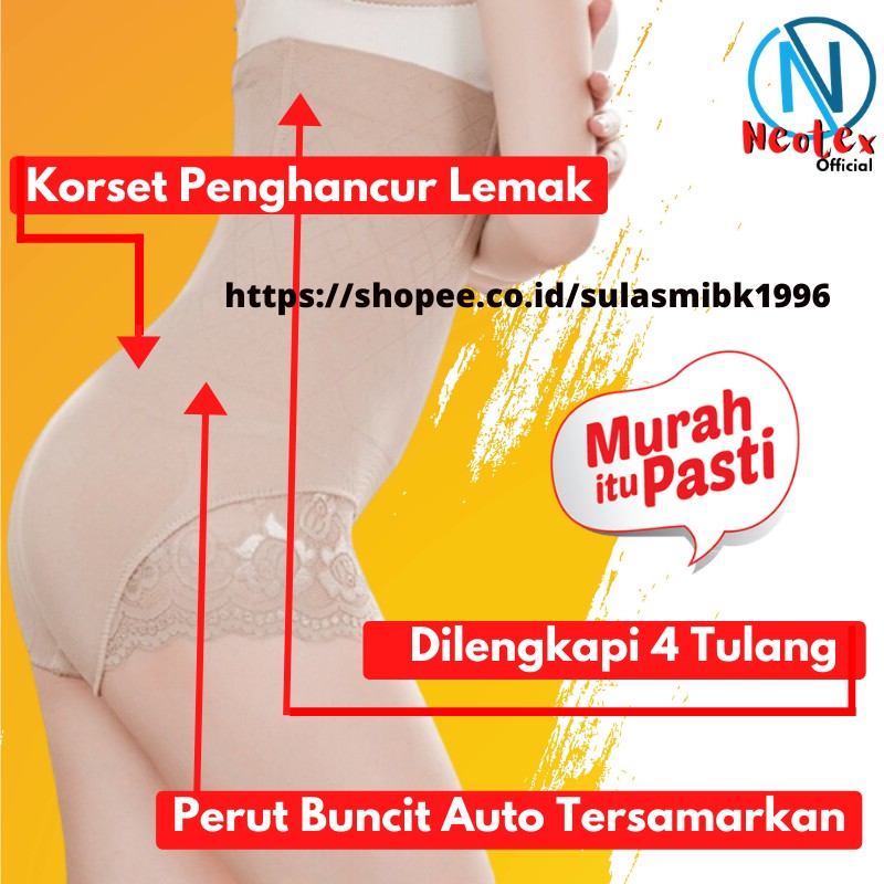 Corset Celana Korset Perut Wanita CD Munafie Long Lace Slimming Pants Underwear Celana Dalam