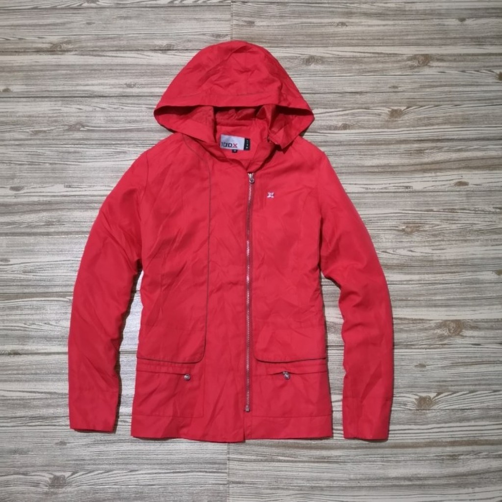 Jaket merah zipper pocket Preloved ori branded JDX