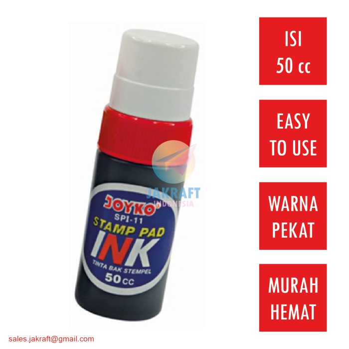 

MENYURAT-SURAT- TINTA REFILL BAK STEMPEL (MERAH) 50 CC JOYKO SPI-14 STAMP PAD INK -SURAT-MENYURAT.