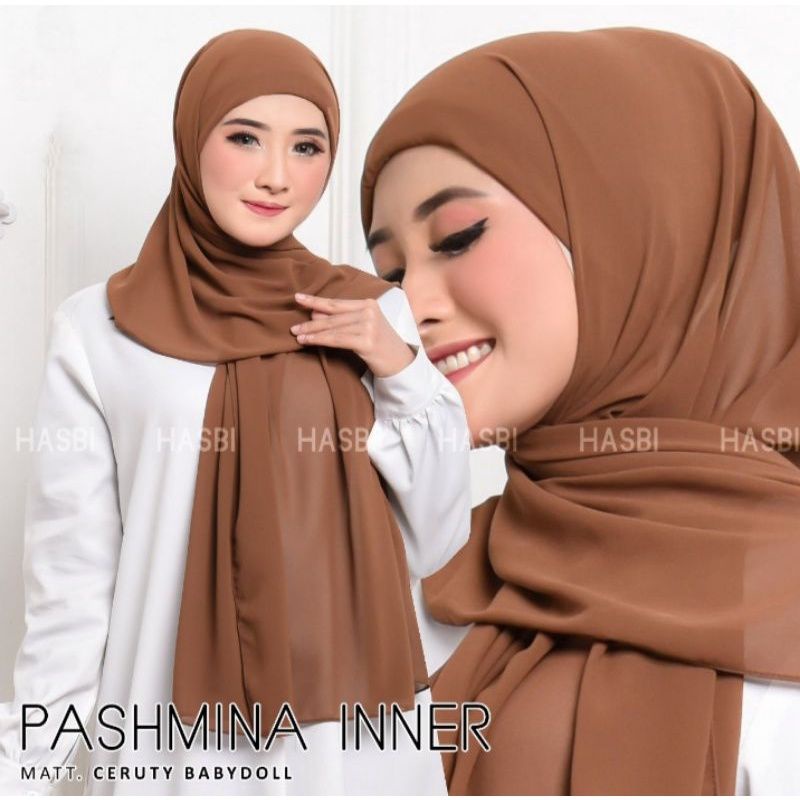 PASMINA INNER CERUTY BABY DOLL/HIJAB PASHMINA INNER INSTAN