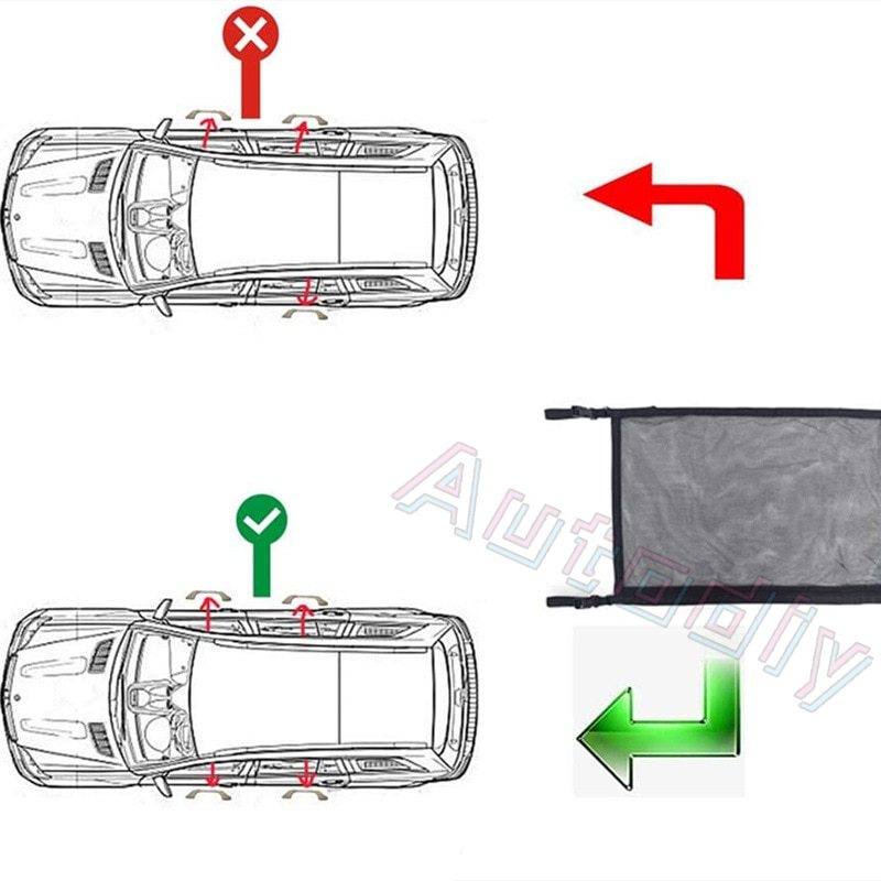 Tas Jaring Mesh Breathable Penyimpanan Barang Untuk Interior Mobil SUV Universal