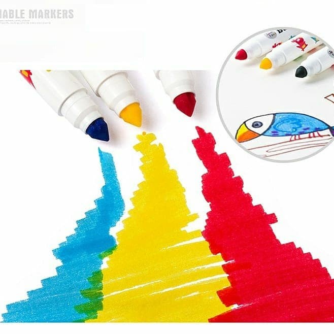 

Hemat Joan Miro Babyroo Washable Markers 12 Colors Spidol Warna Anak Murah