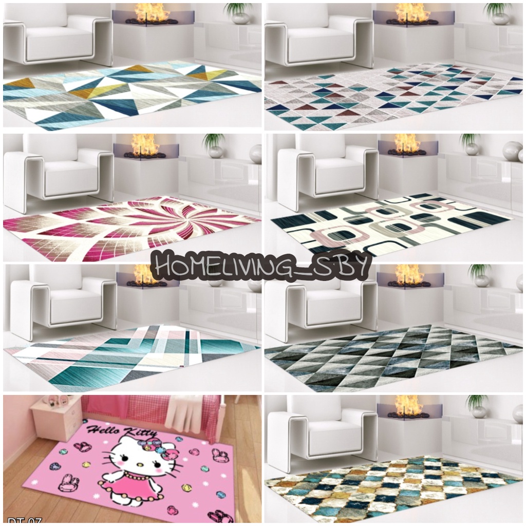 Karpet Bulu Permadani Ruang Tamu Murah Anti slip ukuran 90 cm x150 cm HOMELIVING