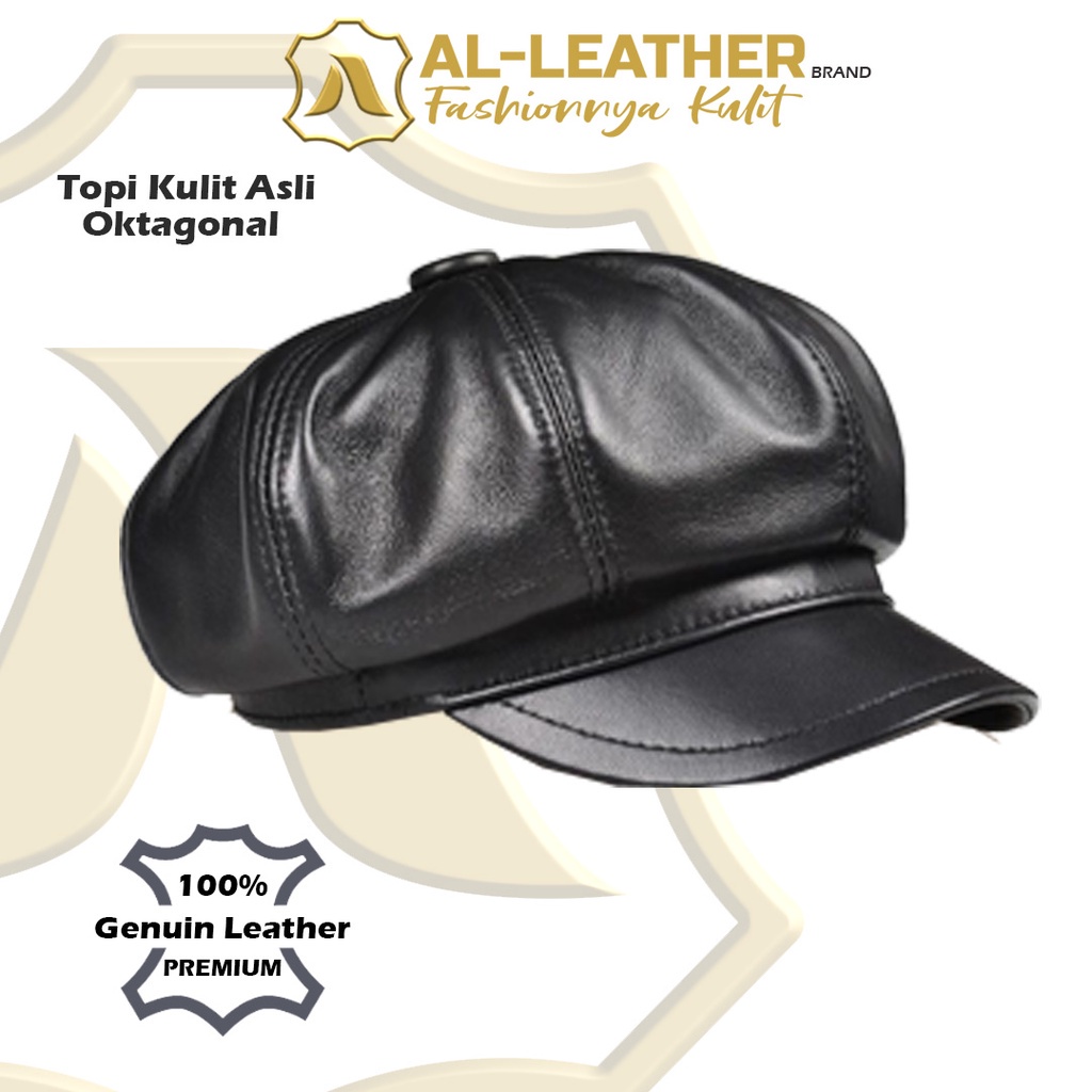 AL-Leather Topi Kulit Domba Asli Super Premium