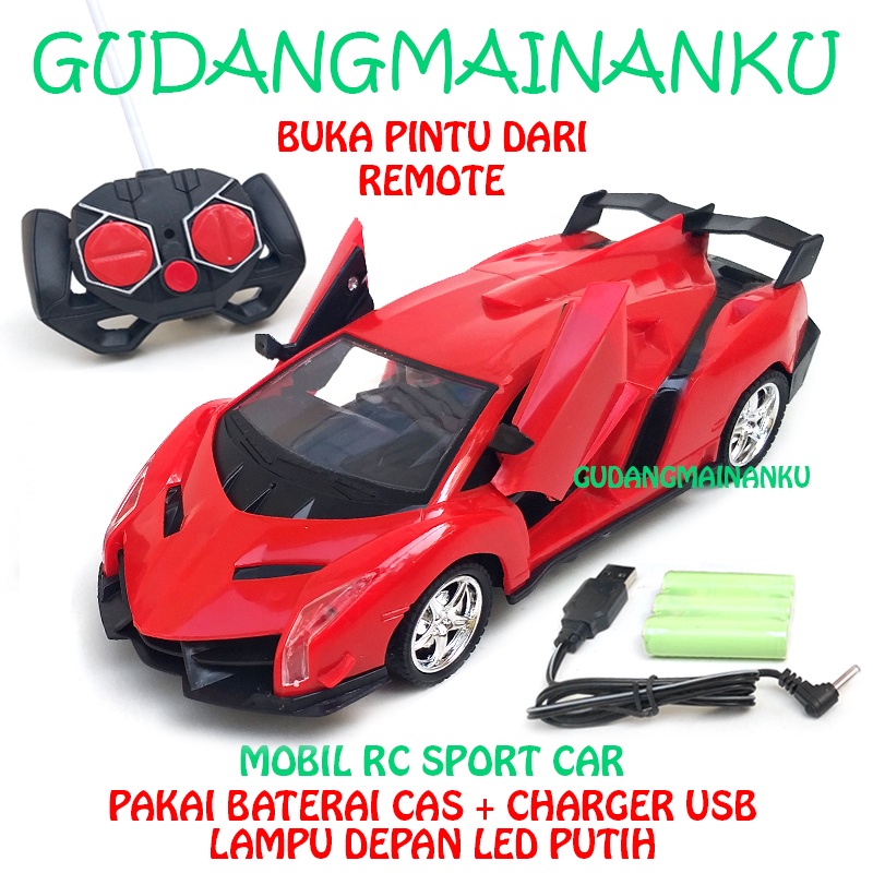 Mobil Remot RC Remote Control Buka Pintu + Lampu Depan LED