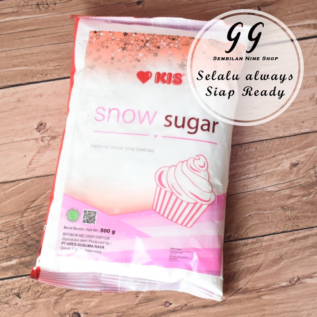 Kis SNOW Sugar 500 Gram ICING DEXTROSE DEKSTROSA Serbuk Gula Dingin Donat Bubuk Powder