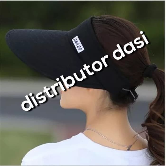 topi pantai outdoor korea hitam pink abu grosir distributor