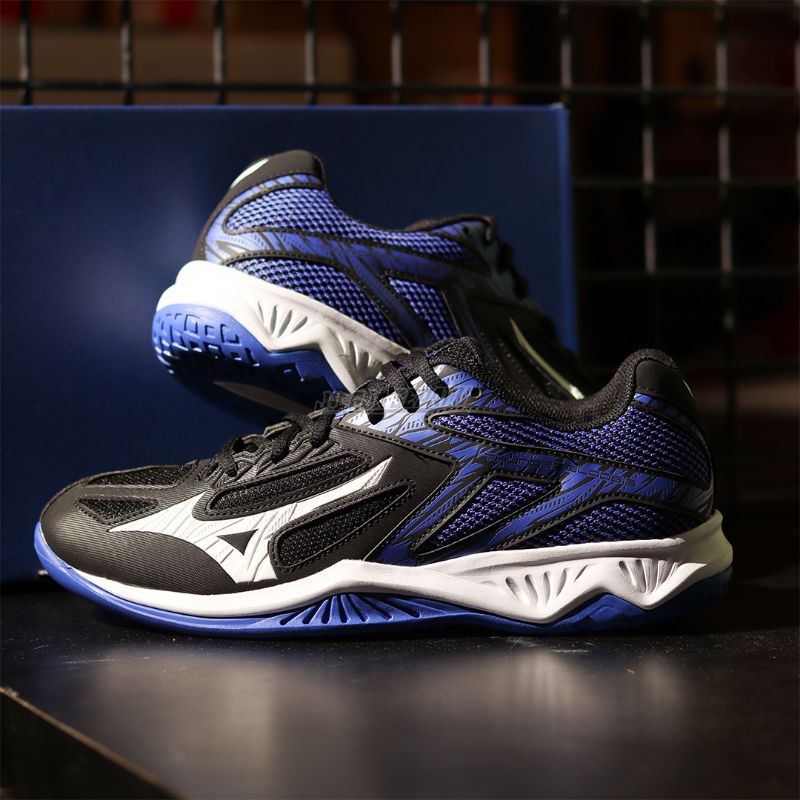 Mizuno Sepatu Voli Thunder Blade 3 - Black/White/Violet Blue