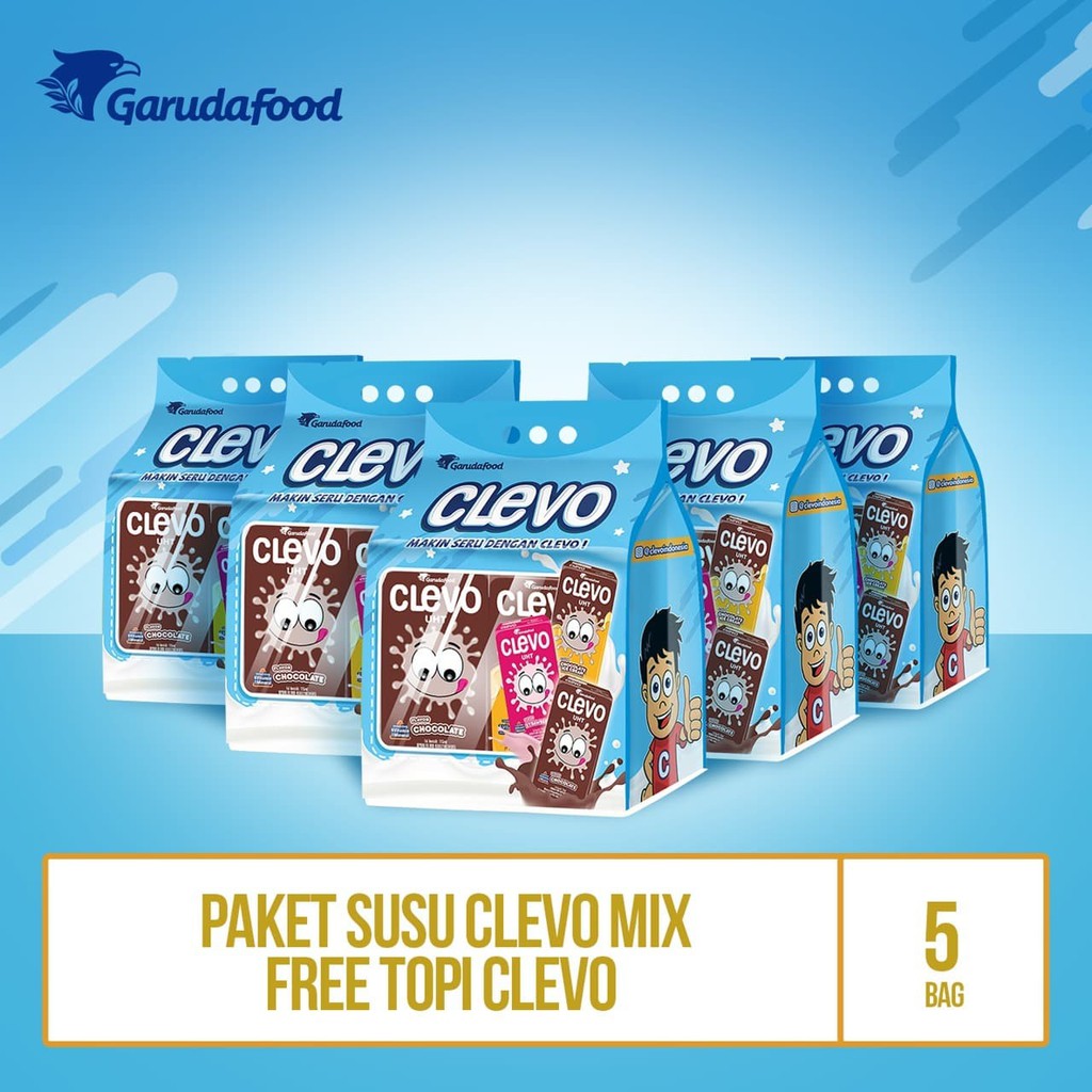 

PROMO PAKET SUSU CLEVO 5 BAG FREE TOPI CLEVO TERMURAH