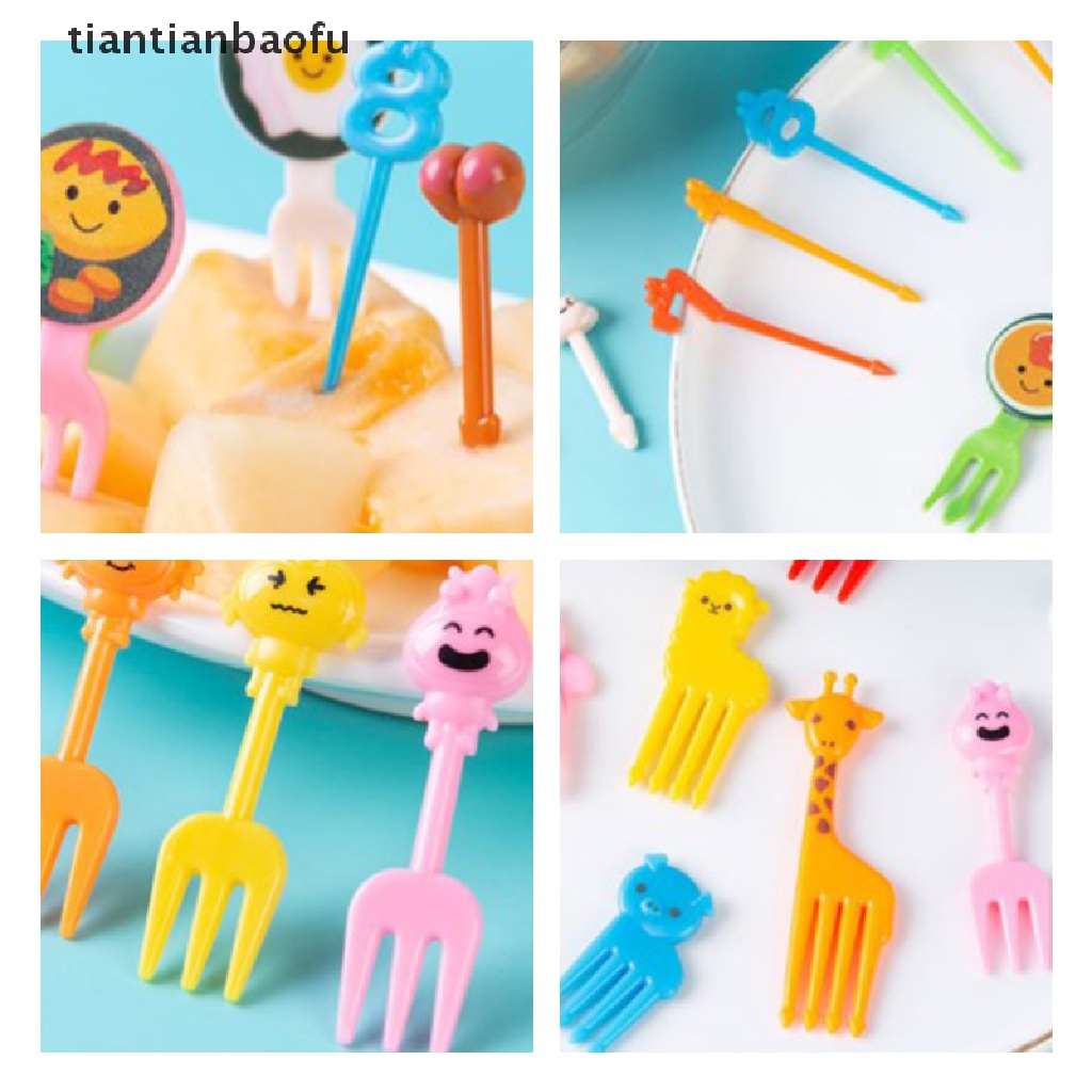 Garpu Buah / Kue / Dessert Mini Desain Kartun Hewan Untuk Natal / Halloween