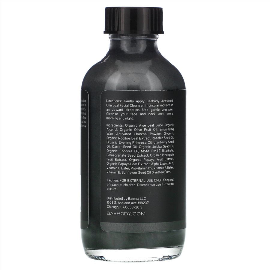 baebody activated charcoal facial cleanser 120ml vitamin A vitamin C