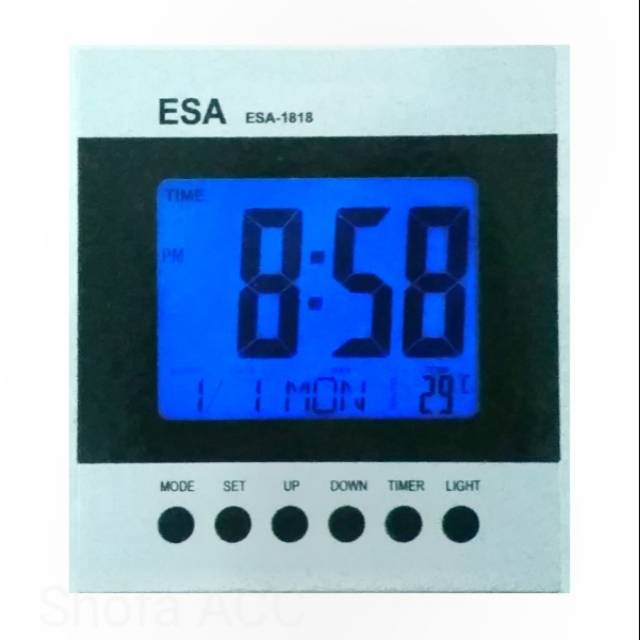 Jam digital LED meja dinding Esa 1818 digital