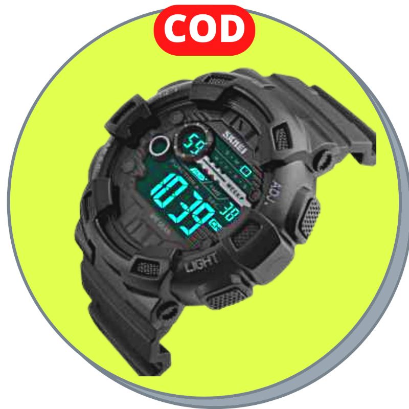 Jam Tangan Pria Original Cowok Digital Waterproof Casual Sport Formal Original SKMEI Hitam DG124