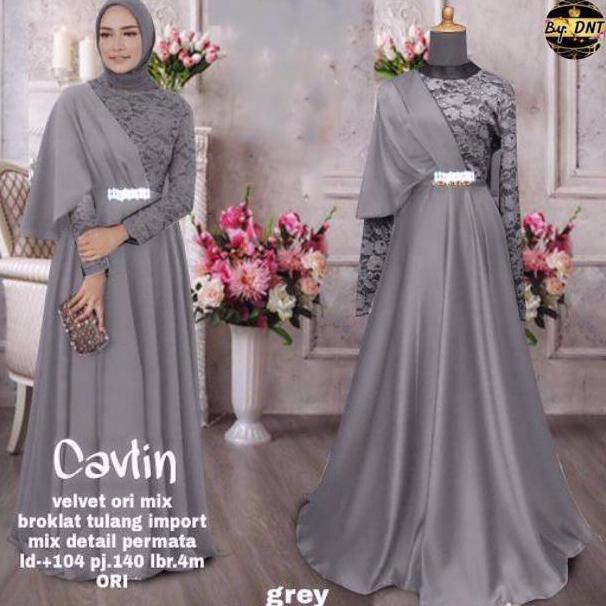 [PRODUK V8DN8] GAMIS BROKAT CAVLIN // PUSAT KULAKAN BATIK CN7