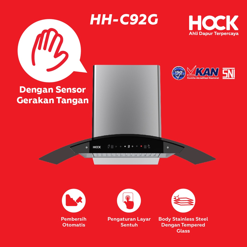 Hock Penghisap Asap Dapur Cooker Hood Chimney HH-C92G