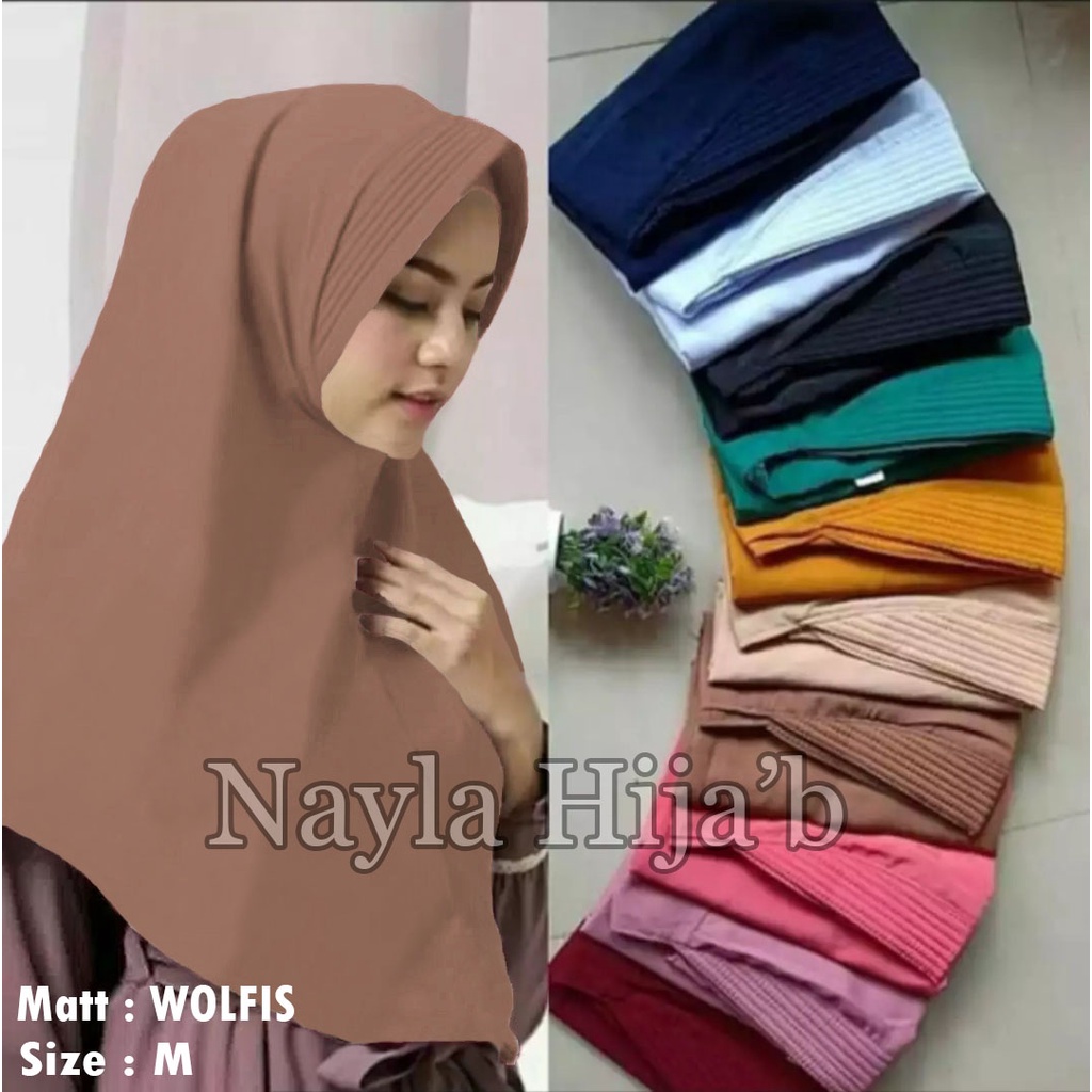 Bergo Wolfis M Jilbab Simple Pet Antem Wolfis Kerudung Bergo Murah Nayla Hijab