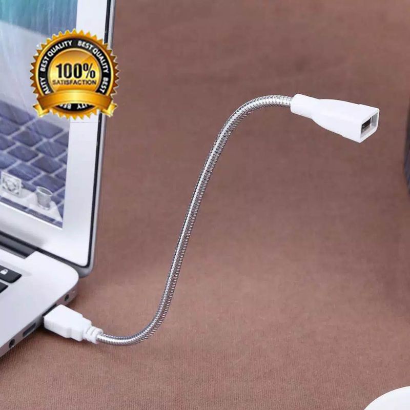 Kabel flexible extension/sambungan usb male-female bahan metal