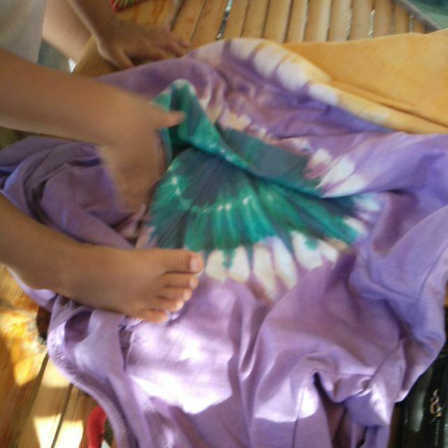 Pilih Warna Kanaya Gamis Kaos Pelangi Tiedye Batik Payung Jumbo Syari Katun Adem