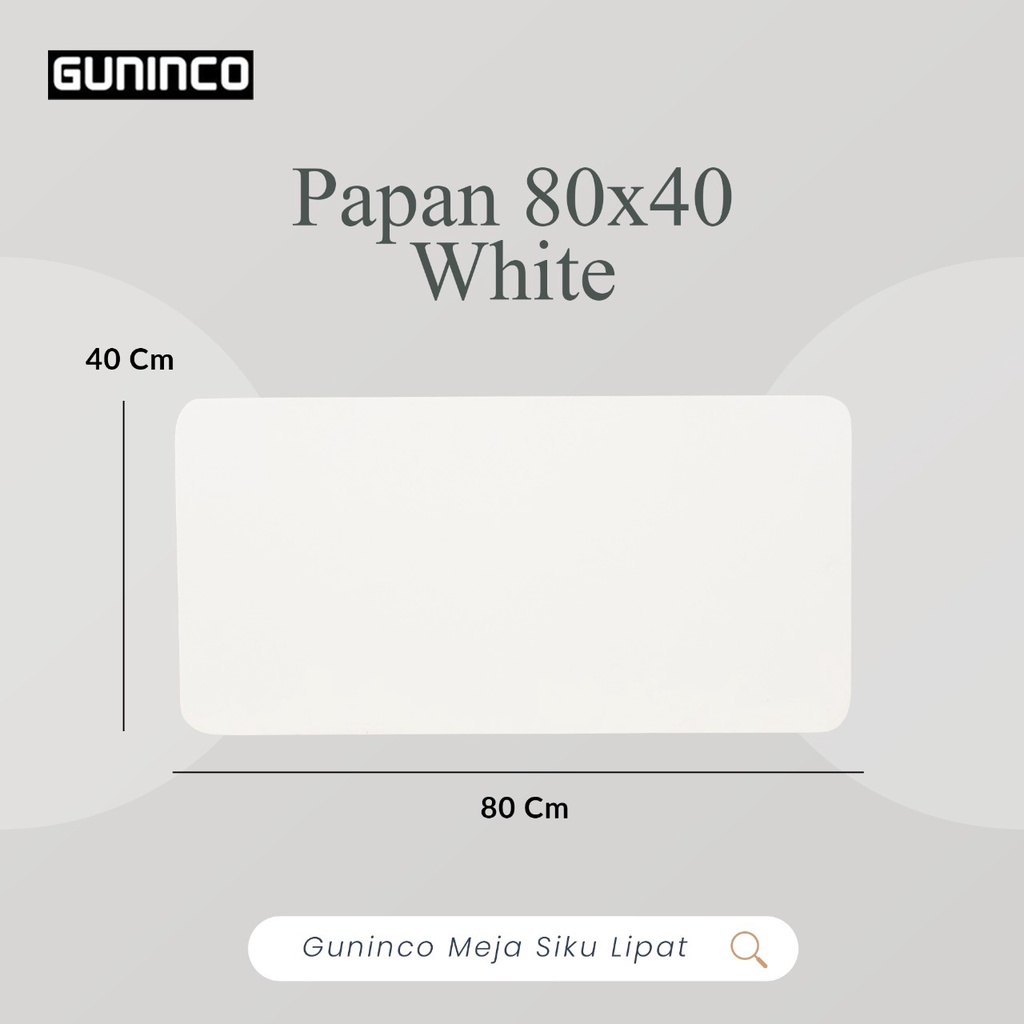 MEJA HAIRPIN 80X40 table meja kantor kayu meja belajar cafe interior 80cm GUNINCO-PAPAN 80X40 WHITE