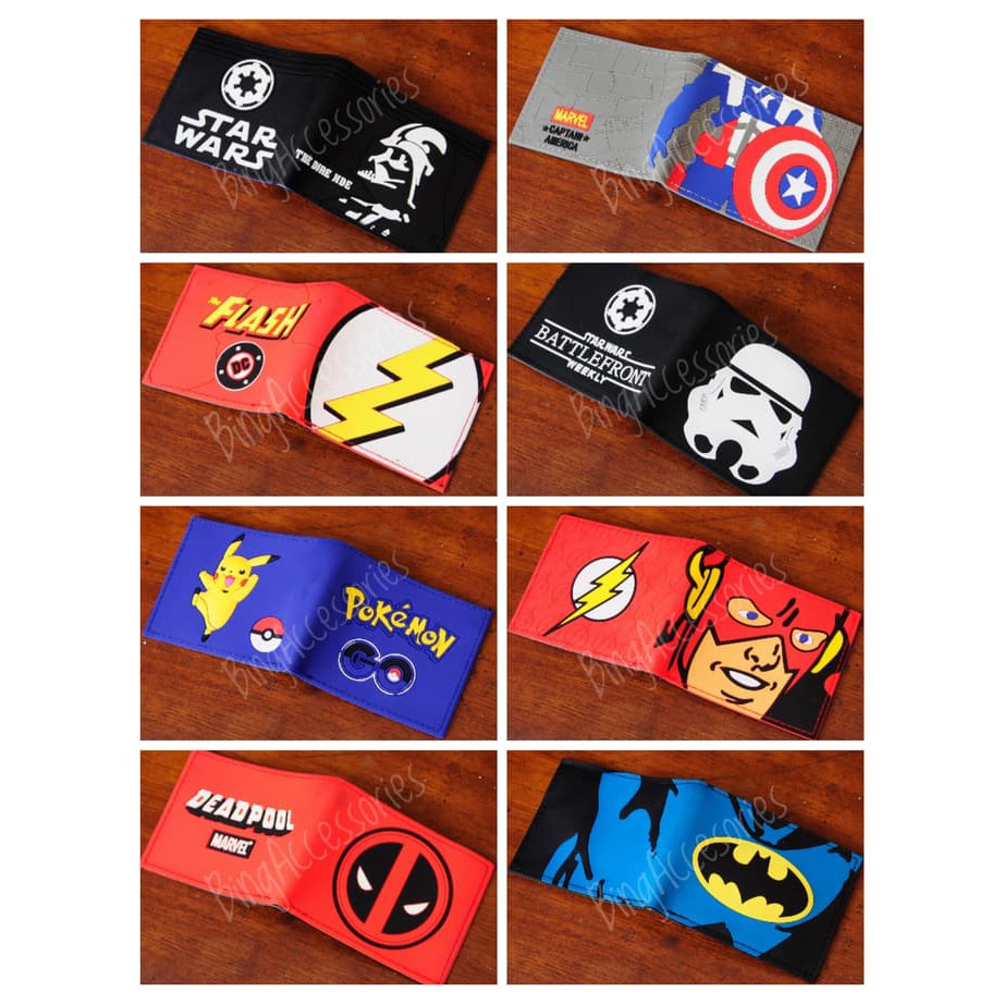 Dompet Karakter ( DC Marvel superhero klub bola pokemon