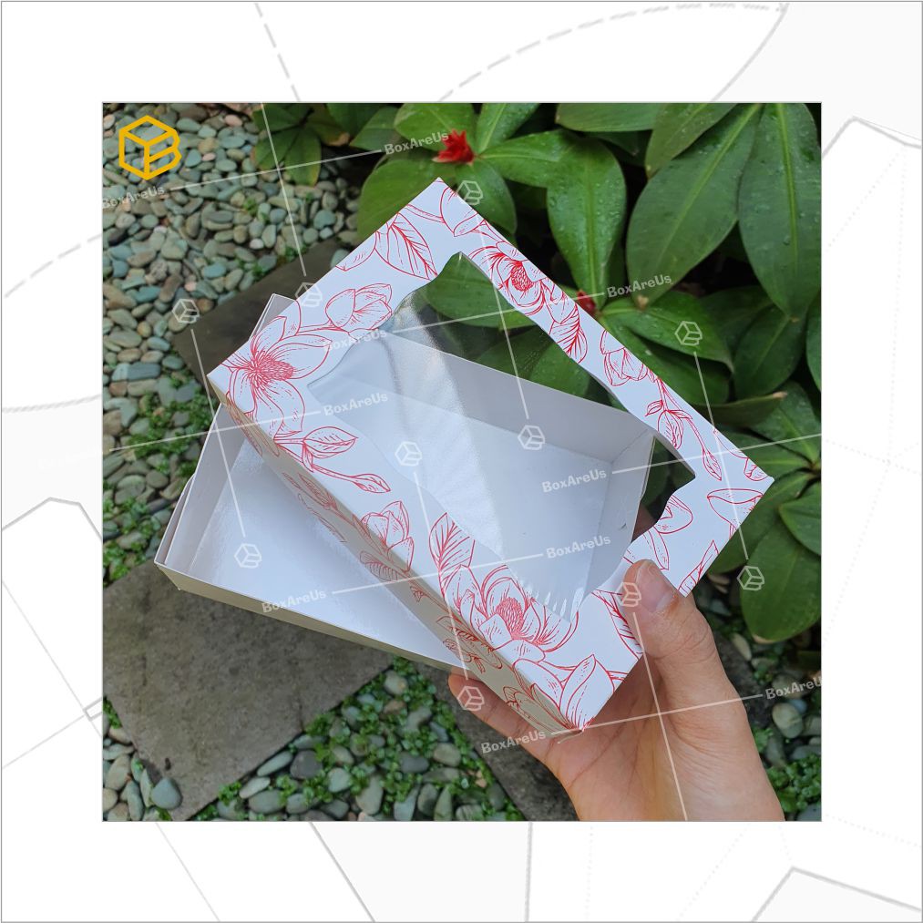 Box Brownies Packaging Dus Kue Kotak Souvenir Kardus Roti Cake | CB161105-WT (50pc)