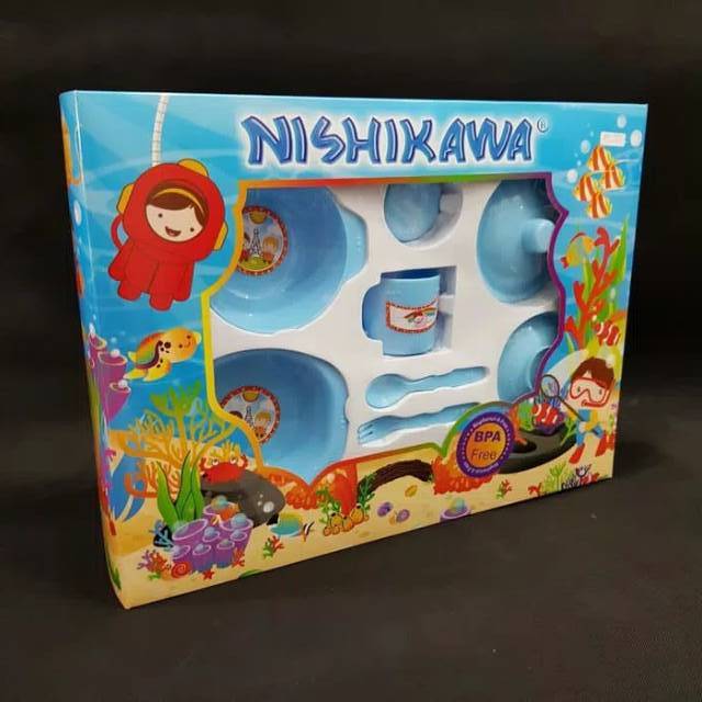 NISHIKAWA FEEDING SET  8403  SET PERALATAN MAKAN BAYI /KADO LAHIRAN Feeding Set Nishikawa Besar 8403 S1