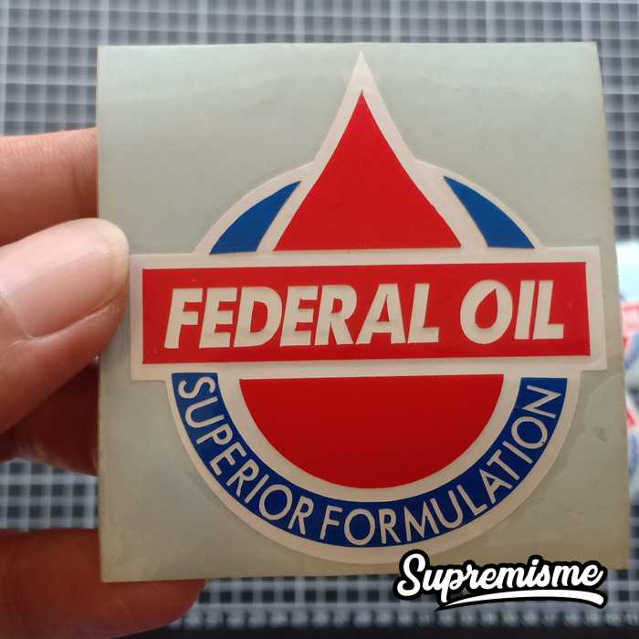 Stiker Federal Oil / Sticker Otomotif Federal / Stiker Oli Federal / Sticker Motor Federal Oil Glossy Waterproof