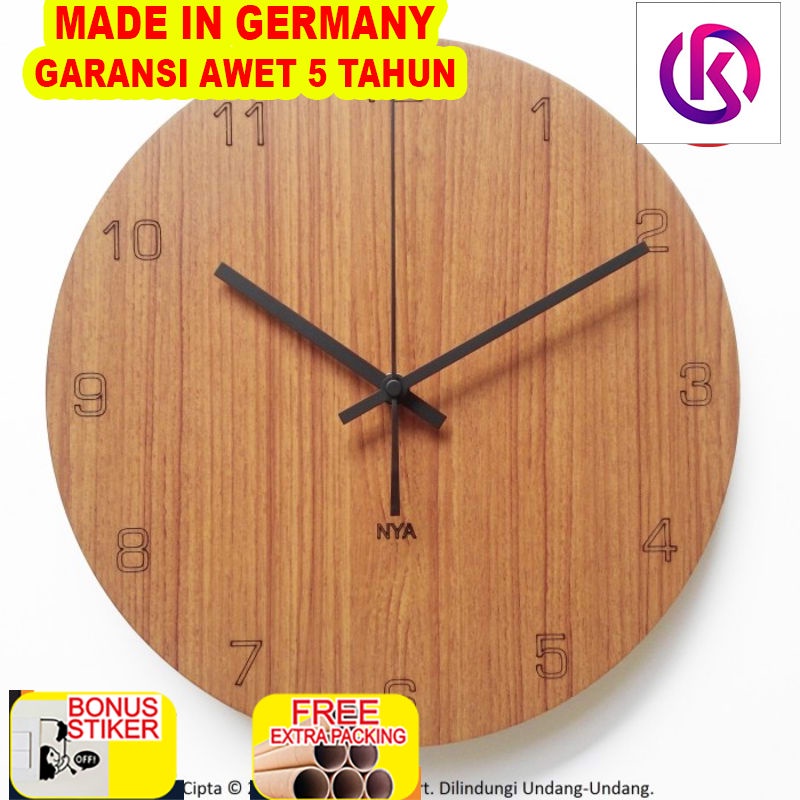 

Murah Jam Dinding Unik Artistik - BlackOakNumber Wall Clock