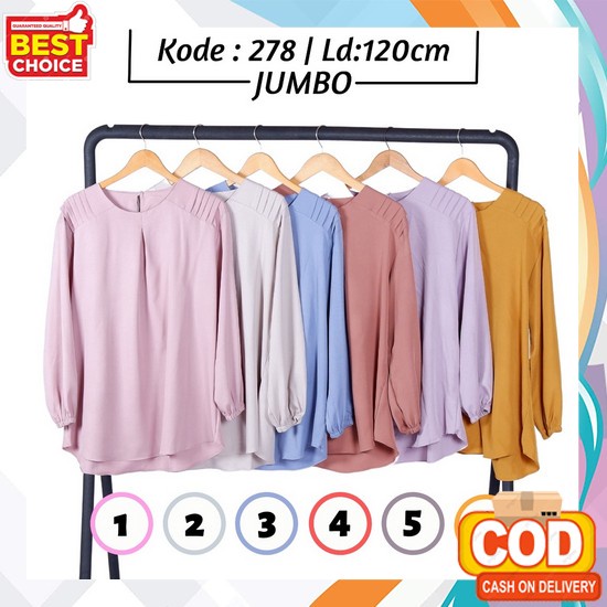 Tyara Basic - Trend Hijabers Terbaru Kuliah Baju Atasan Kemeja Pakaian Tunik Muslim Wanita Top Kekin