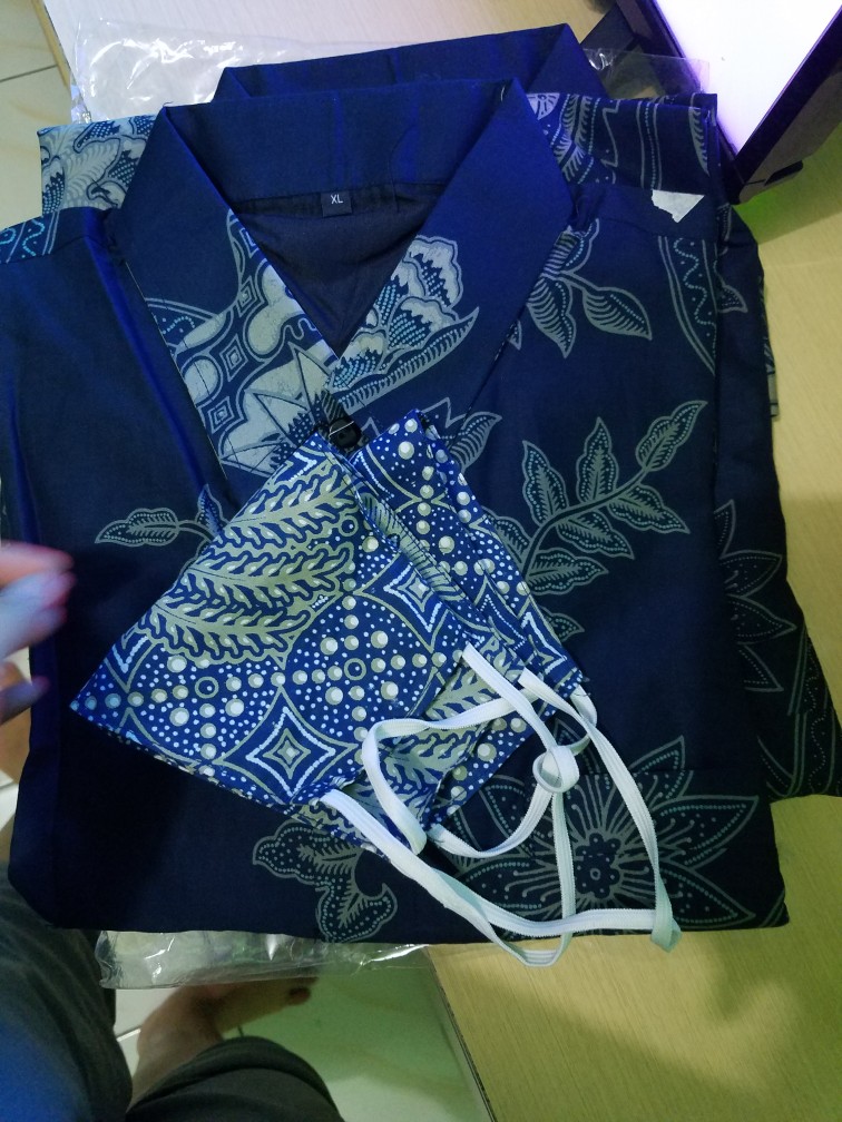 Motif Parang Peksi Dongker Kemeja Batik Prabu Bahan Katun Baturaden Reguler Fit