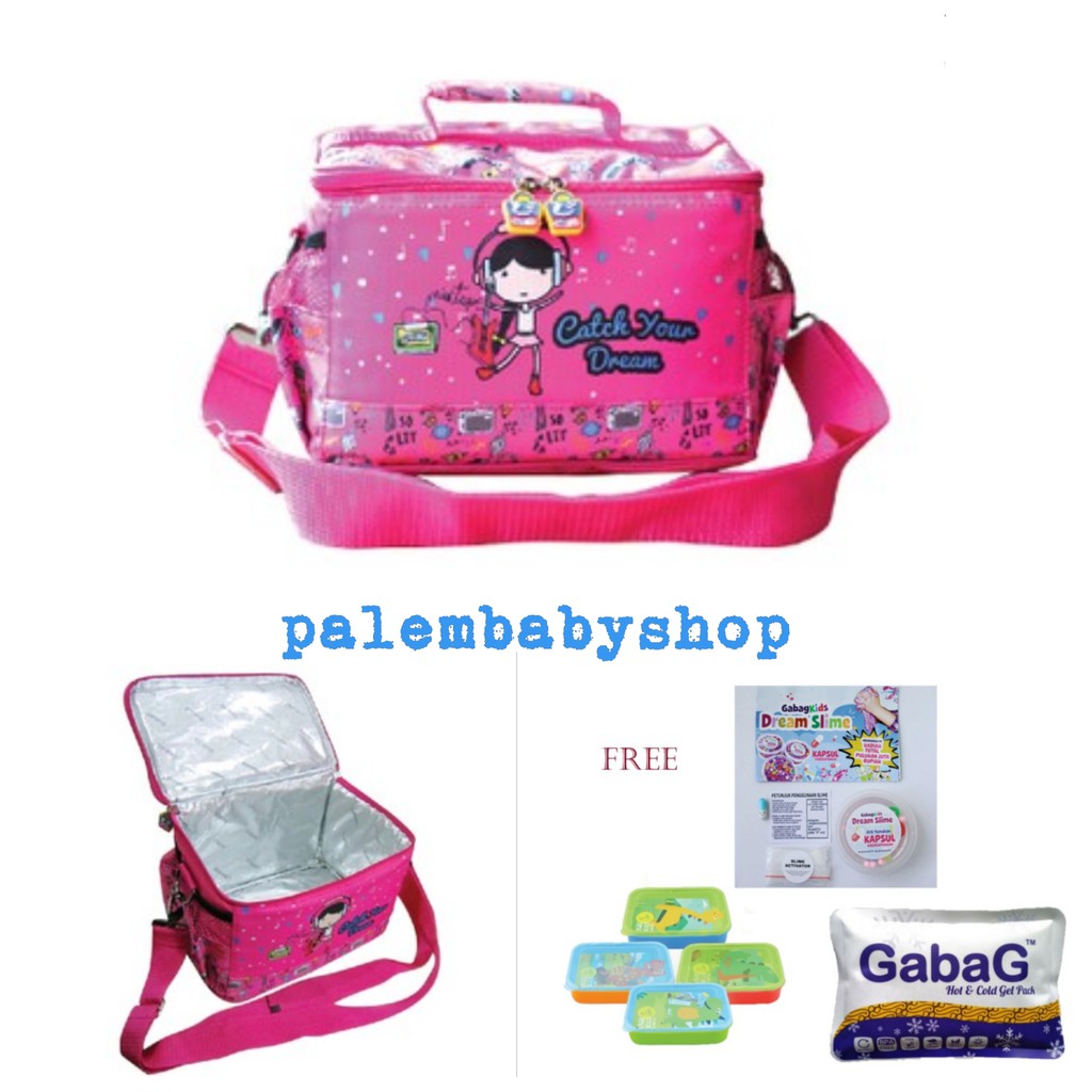 Gabag Kids Thermal Bag Free Lunch Box Cooler Bag tas anak anak