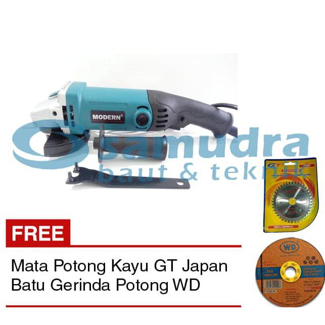 DISKON BESAR MODERN SIM 100B Mesin Gerinda 4" + Mata Potong Kayu Besi