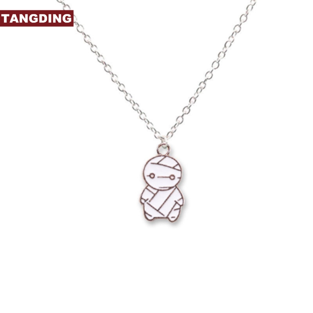 【COD Tangding】Kalung Rantai Liontin Karakter Kartun Mummy Ghost Gaya Hip Hop Untuk Pria Dan Wanita