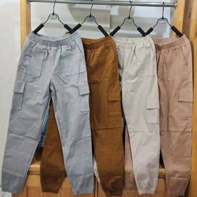 celana jogger cargo wanita | Shopee Indonesia