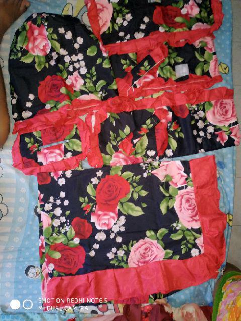 Terlaris!!! Homeset Kitchen Set Murah Motif Bunga Merah Hitam Homemade