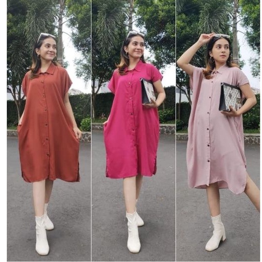 BISA COD KAMILA HOMEDRESS HOME DRESS HOMEYDRESS HOMEY HOMIE DASTER FULL KANCING KEMEJA OVERSIZE OVER