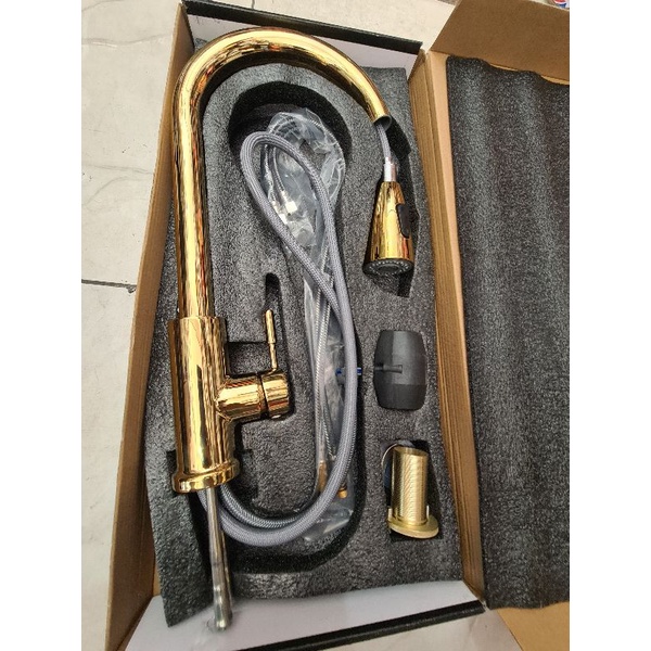 KRAN ANGSA TARIK GOLD EMAS STAINLESS SUS304 PROMO