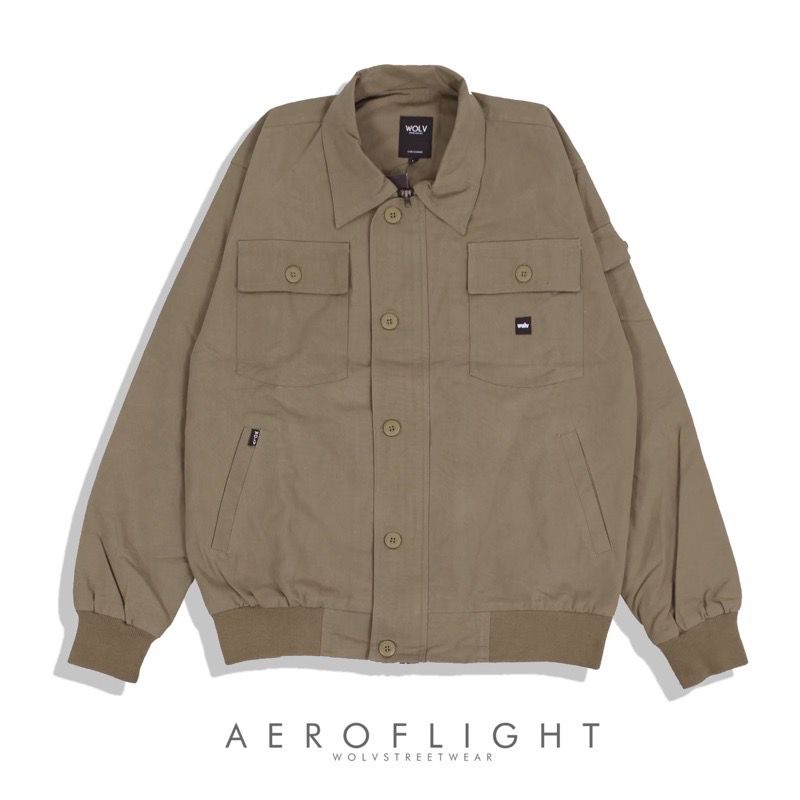 JAKET PRIA VINTAGE MAVERICK ORIGINAL WOLV-Aero Khaki