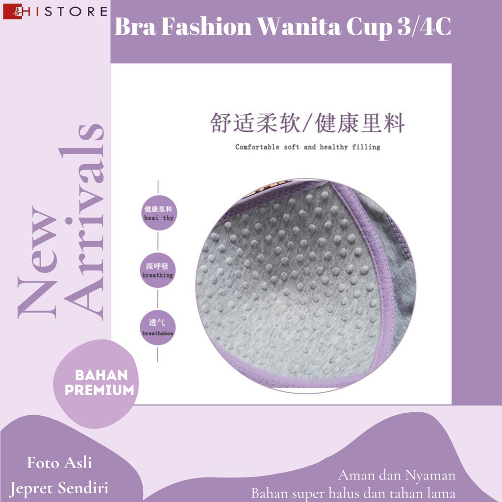 [HI]Bra BH JUMBO CUP 3/4C Fashion Wanita Bra wanita Premium Busa Tipis Tanpa Kawat Sangat Nyaman 108