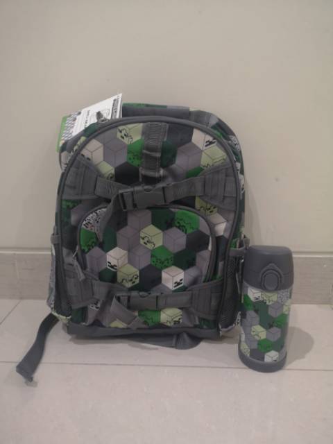 POTTERY BARN KIDS UK tas anak minecraft lengkap botol minum dan luncbox