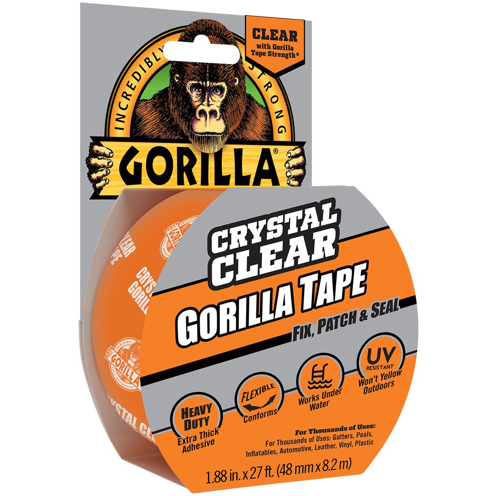 

Isolasi Serbaguna Gorilla Crystal Clear Perekat Transfaran Gorilla Tape