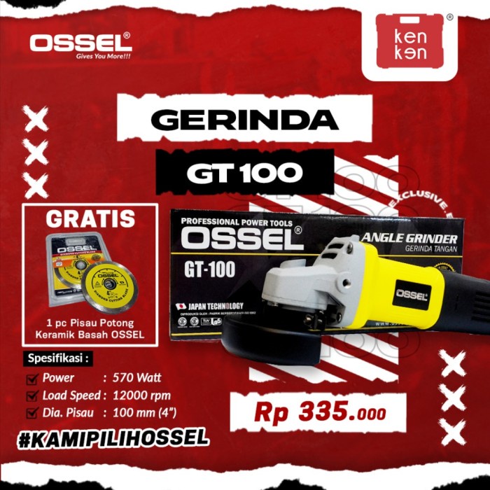 Gerinda GT100 Ossel Mesin Gerinda Tangan GT100 Ossel